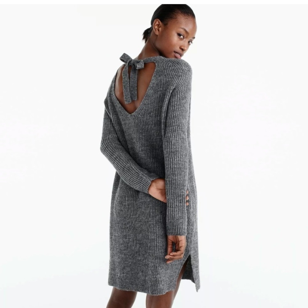 J. Crew Open Back Sweater Mini‎ Dress Size S